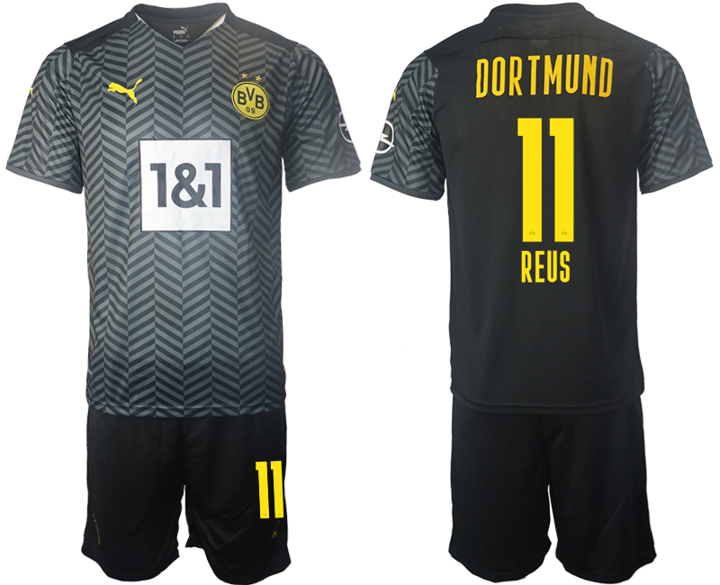 Men 2021-2022 Club Borussia Dortmund away black #11 Soccer Jersey